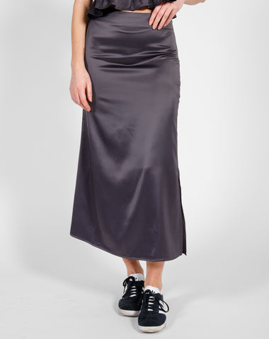 The Satin Maxi Skirt | Black
