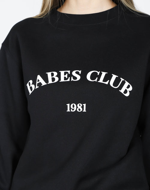 The "BABES CLUB" Best Friend Crew | True Black