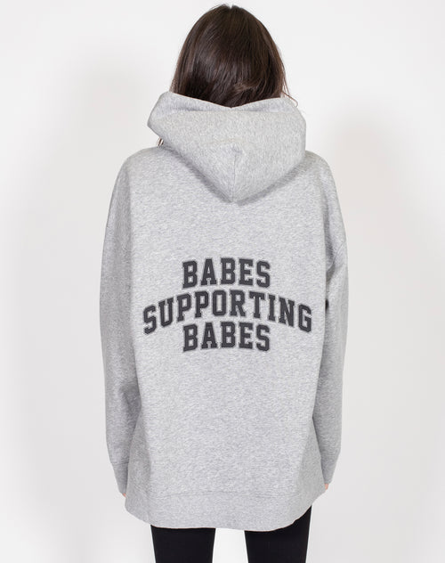 The "BABES SUPPORTING BABES" Big Sister Hoodie | Classic Grey