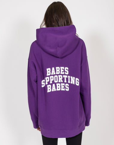 The "BABES SUPPORTING BABES" Big Sister Hoodie | Pebble Grey & Baby Pink