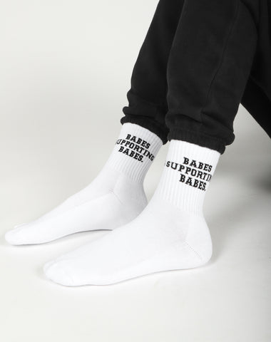 'Kind Club' Sock | White