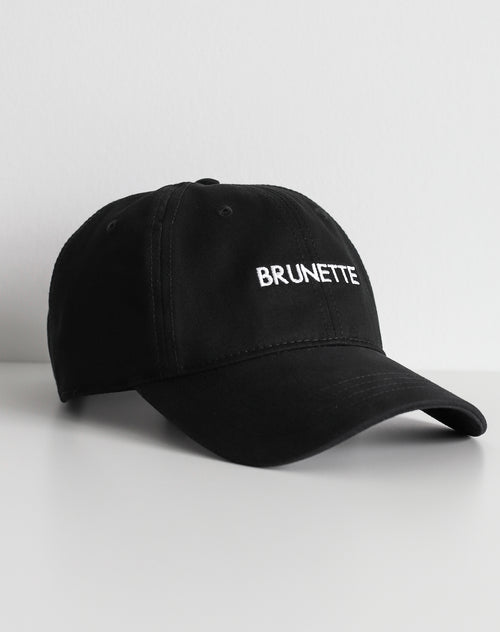 The "BRUNETTE" Baseball Cap | Washed Black