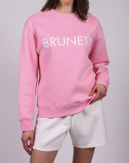 The "BRUNETTE" Classic Crew Neck Sweatshirt | Baby Pink