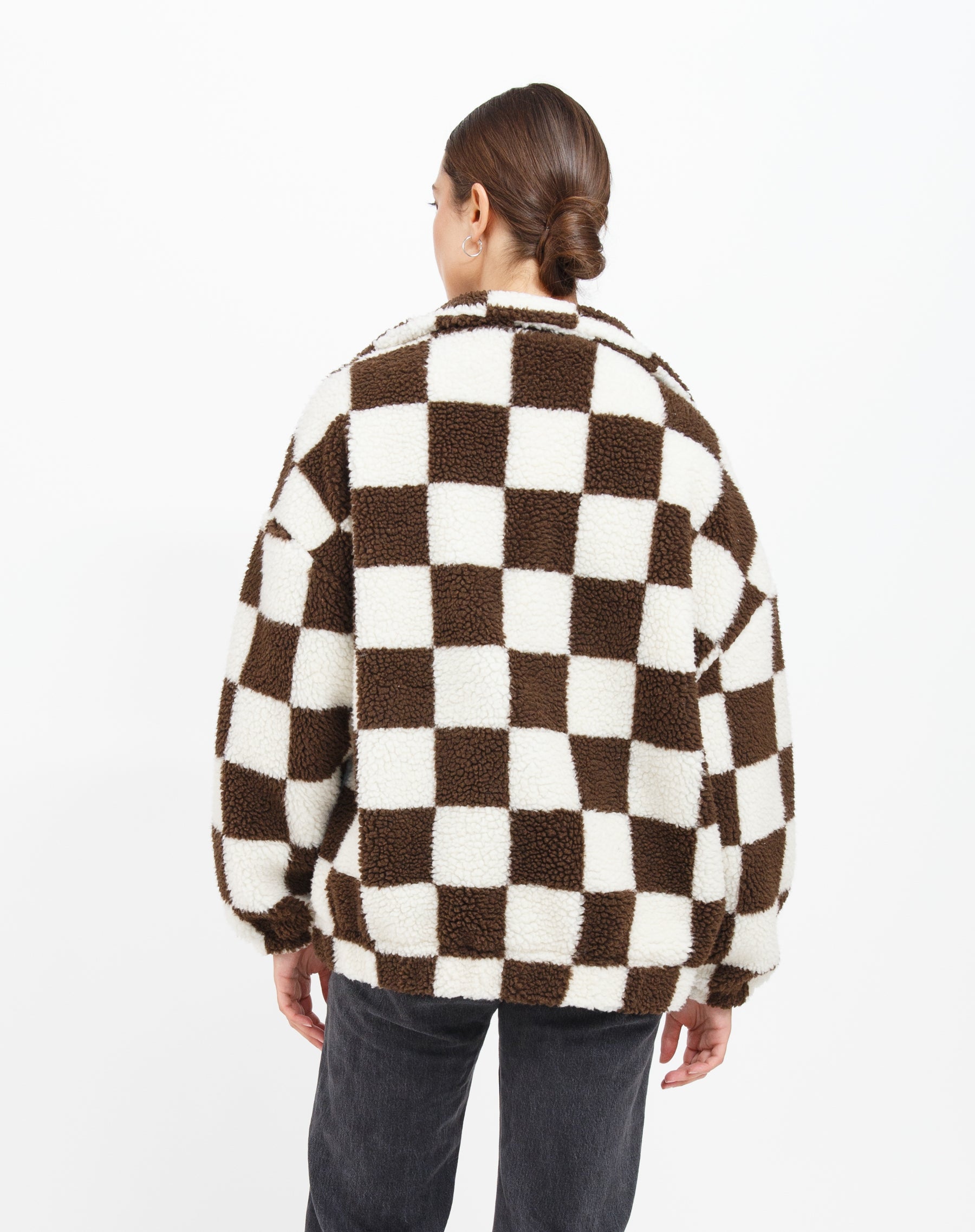 Checkerboard Sherpa Jacket