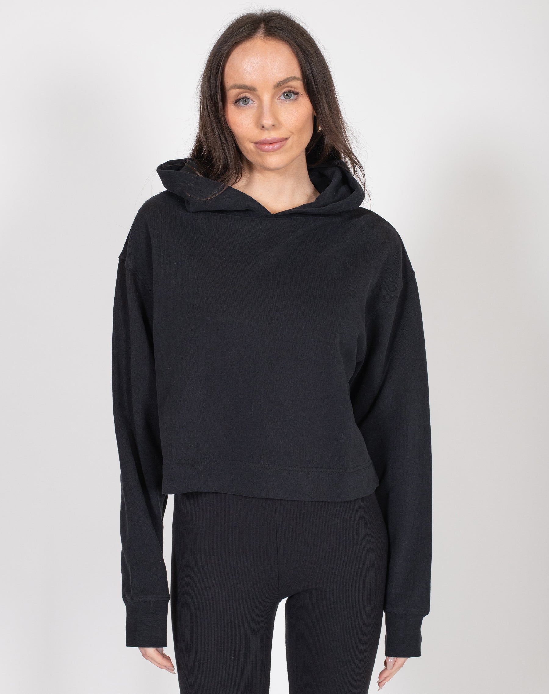 The Cropped Classic Hoodie | Black