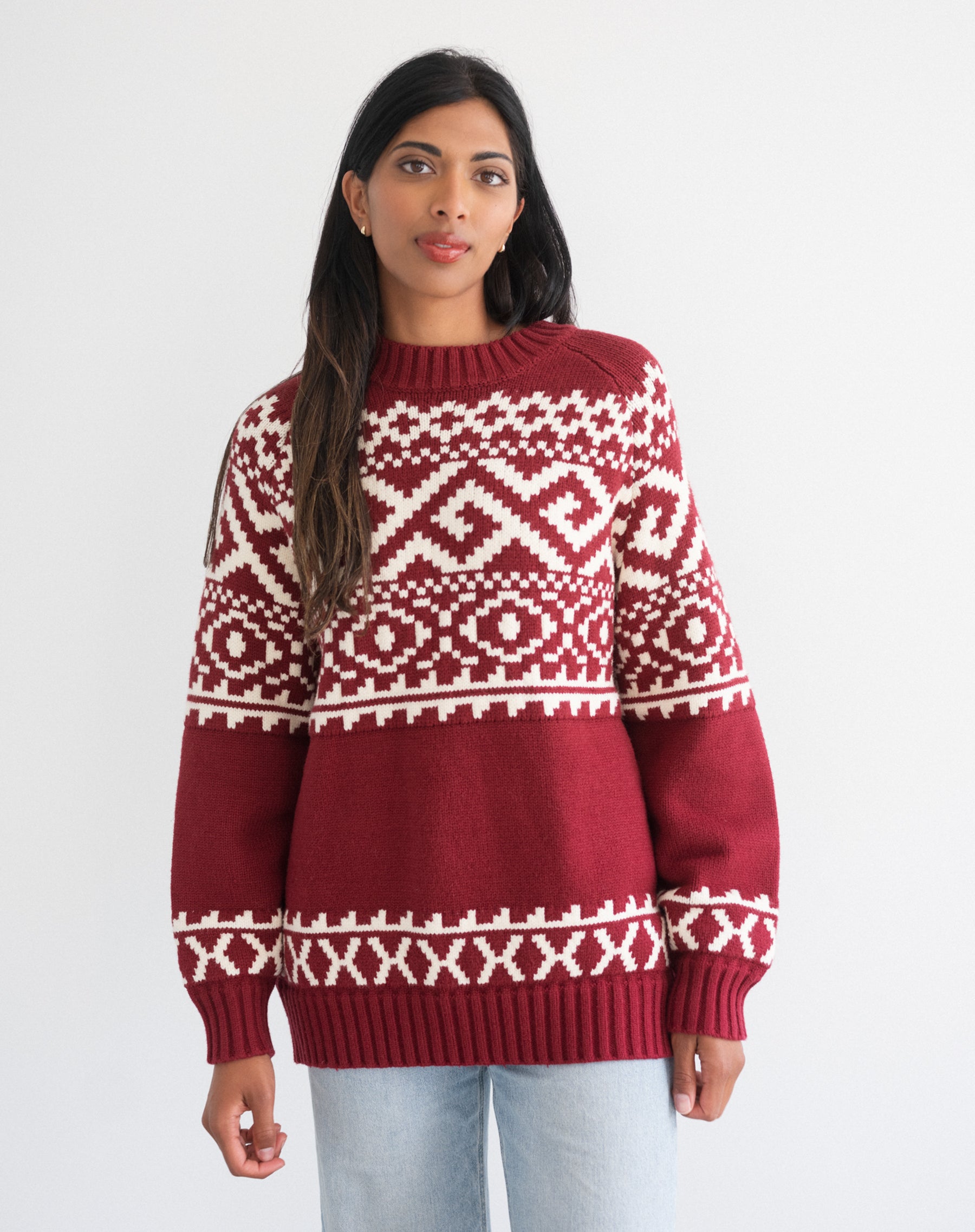Fair Isle Knit Sweater – BRUNETTE The Label