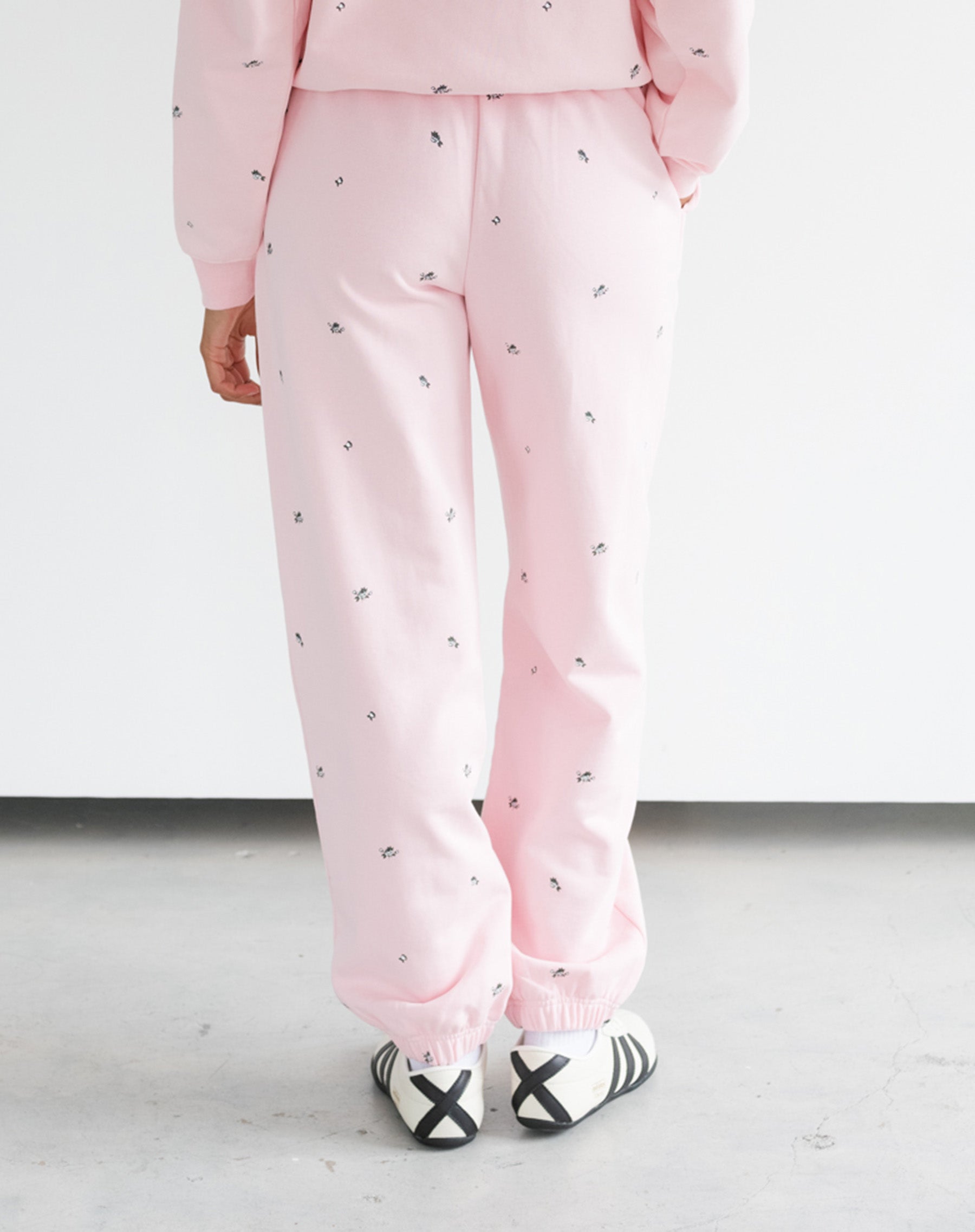 "Be Kind" All Over Floral Oversized Joggers