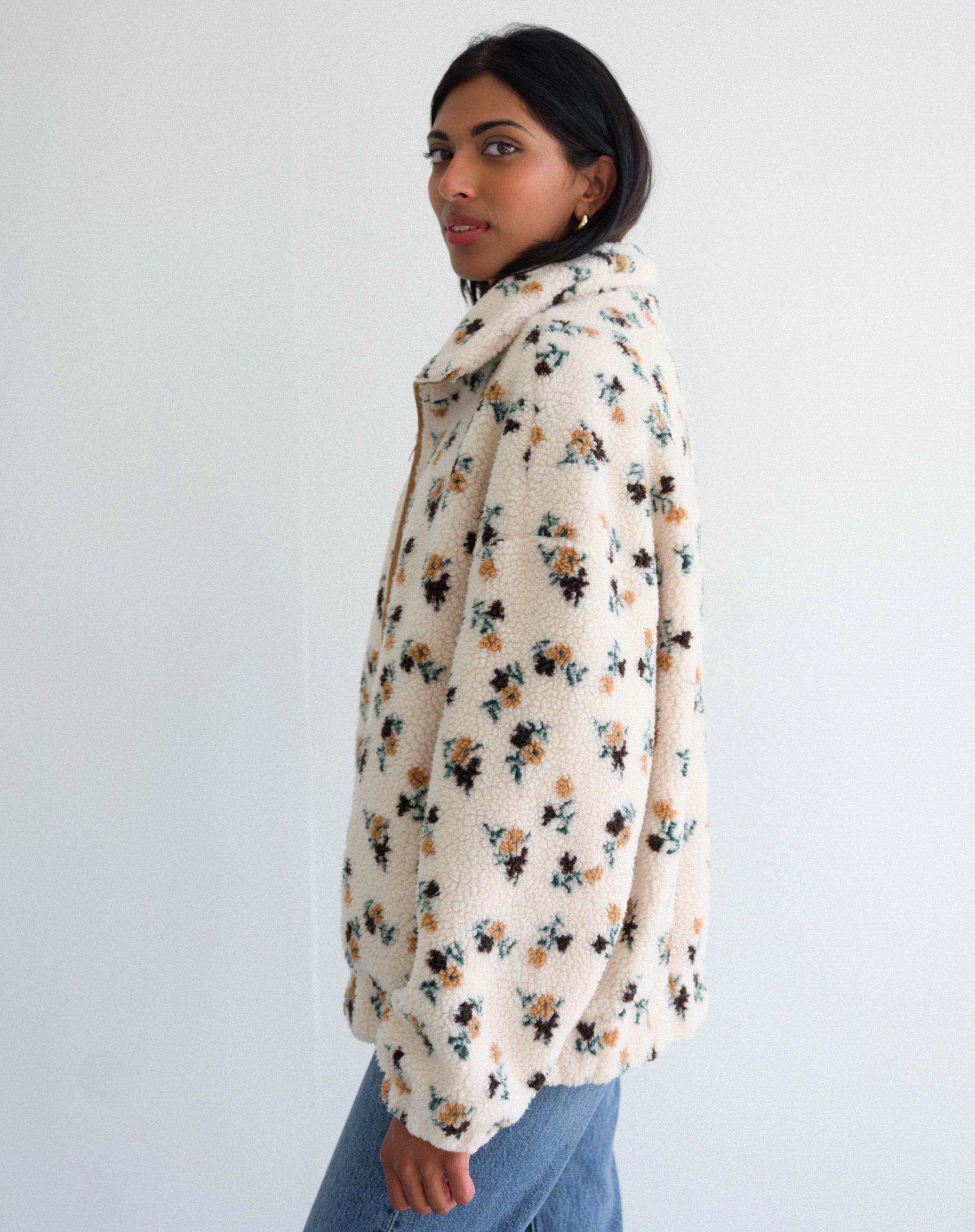 Floral Sherpa Jacket