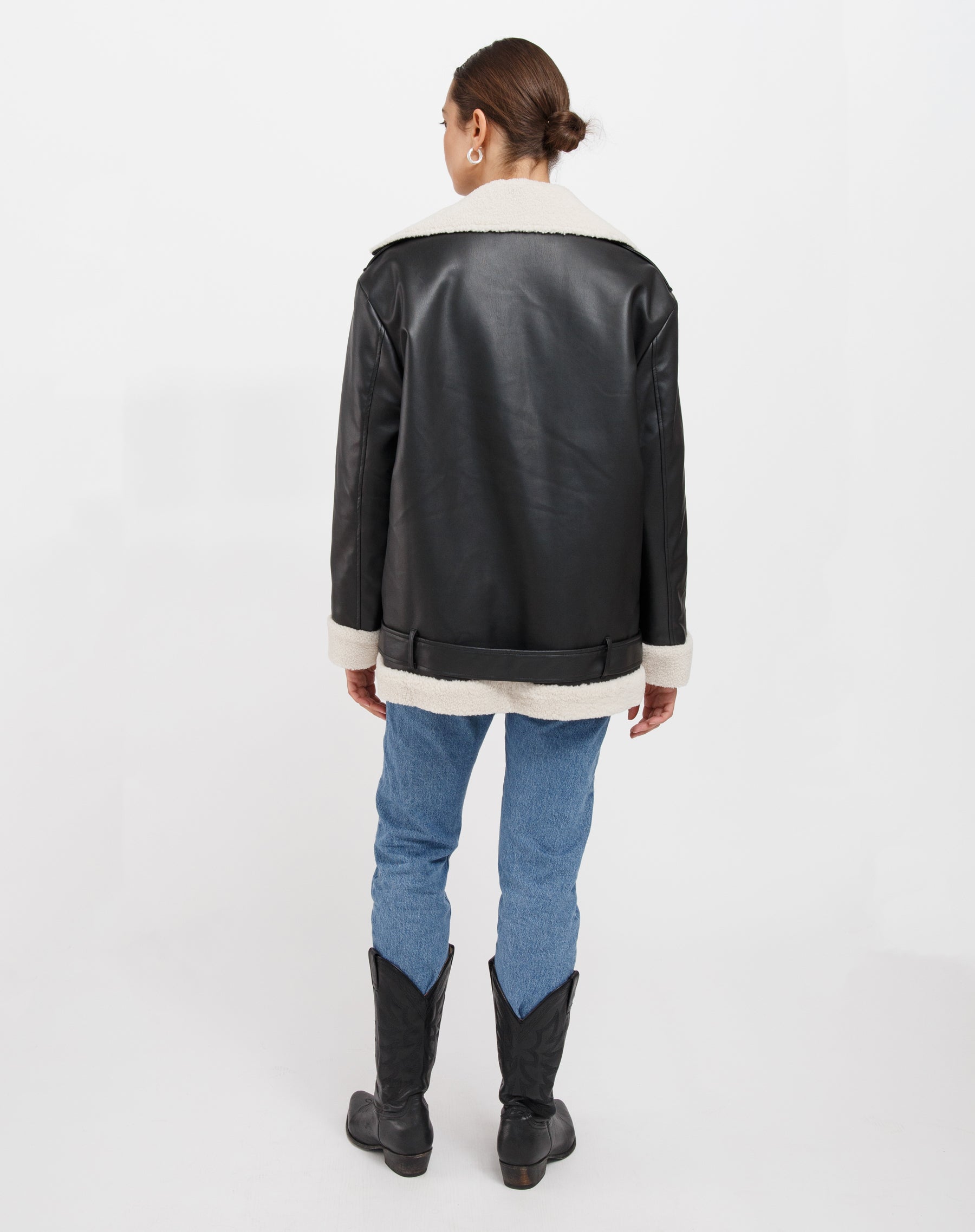 Florence Shearling Vegan Leather Jacket