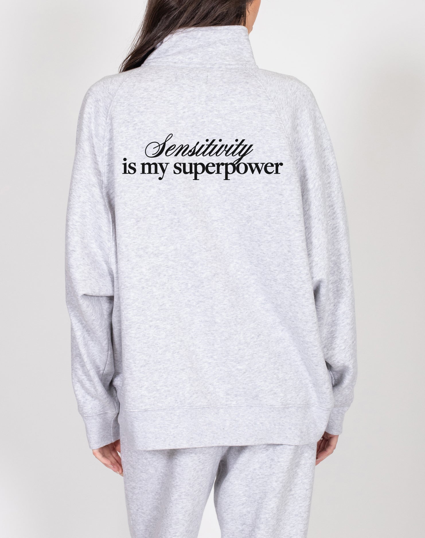 "Sensitivity is My Superpower" Not Your Boyfriend's Half-Zip Sweatshirt