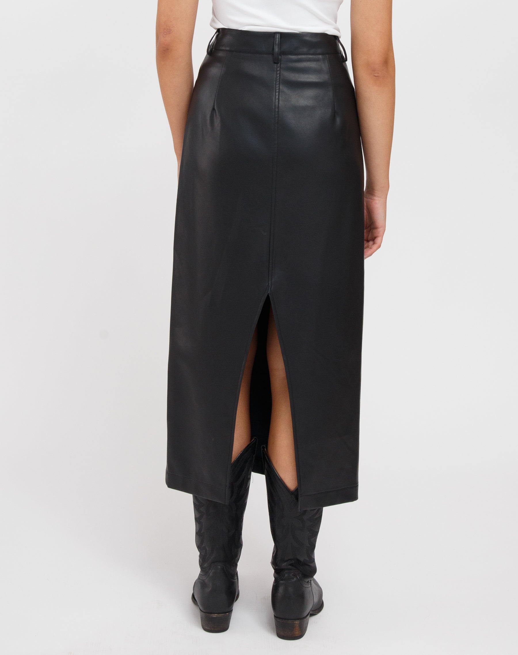 Janis Vegan Leather Skirt