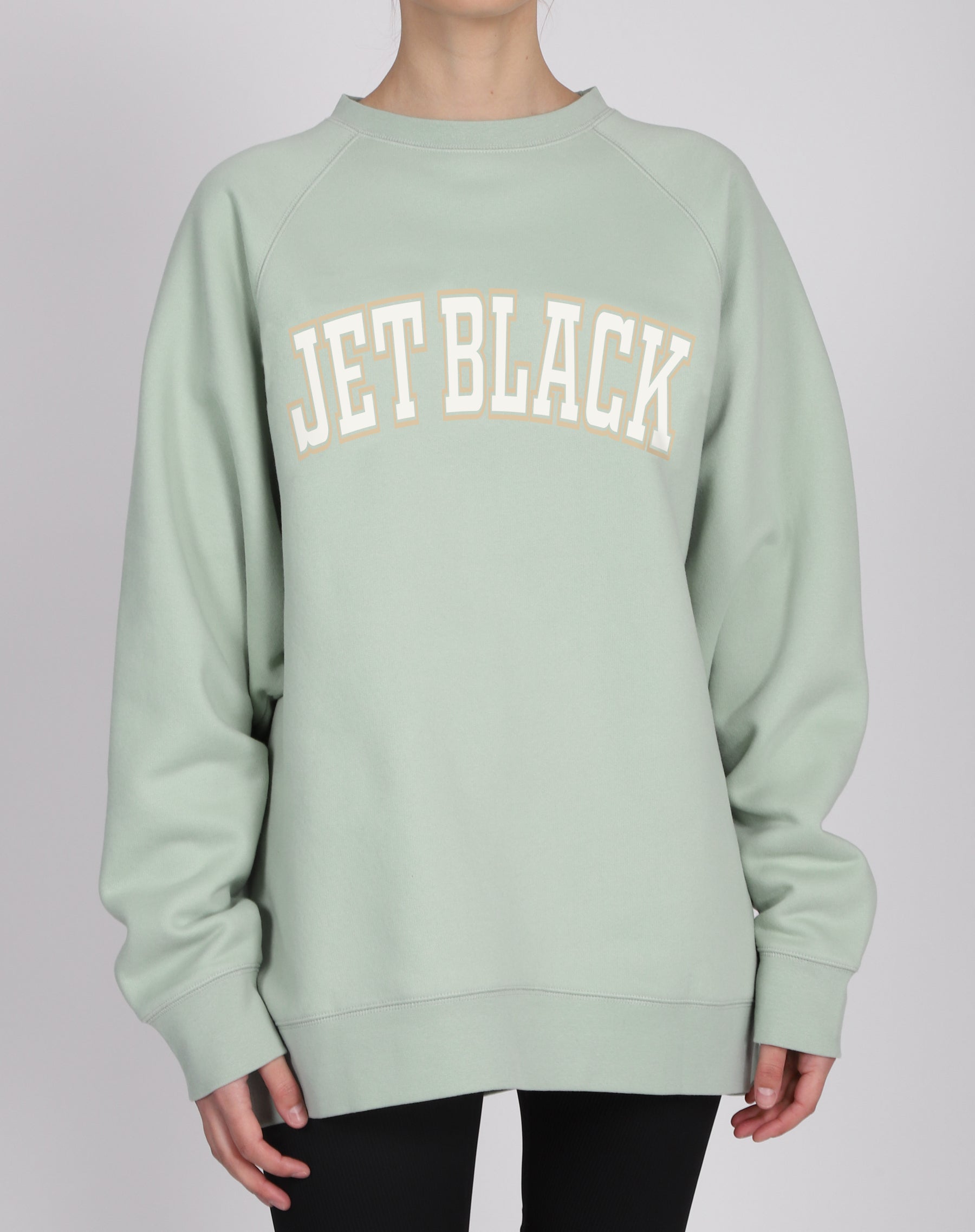 The "JET BLACK" Not Your Boyfriend's Crew Neck Sweatshirt | Sage