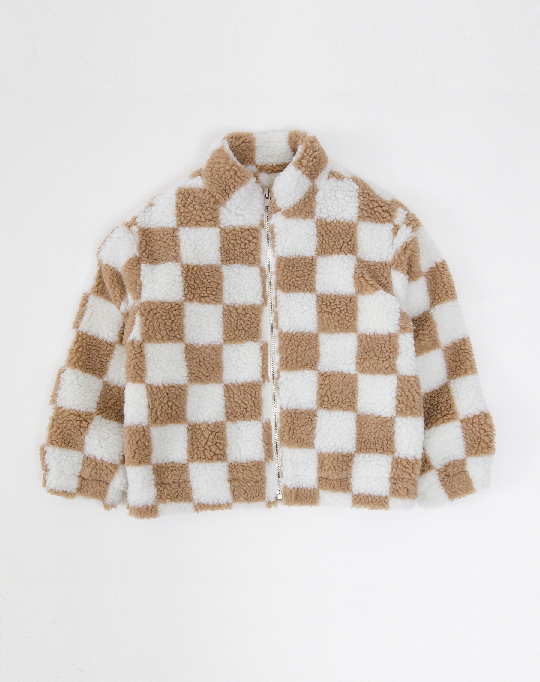 Kids Checkerboard Sherpa Jacket