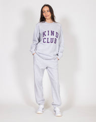 The "KIND CLUB" Big Sister Crew Neck Sweatshirt | Pebble Grey