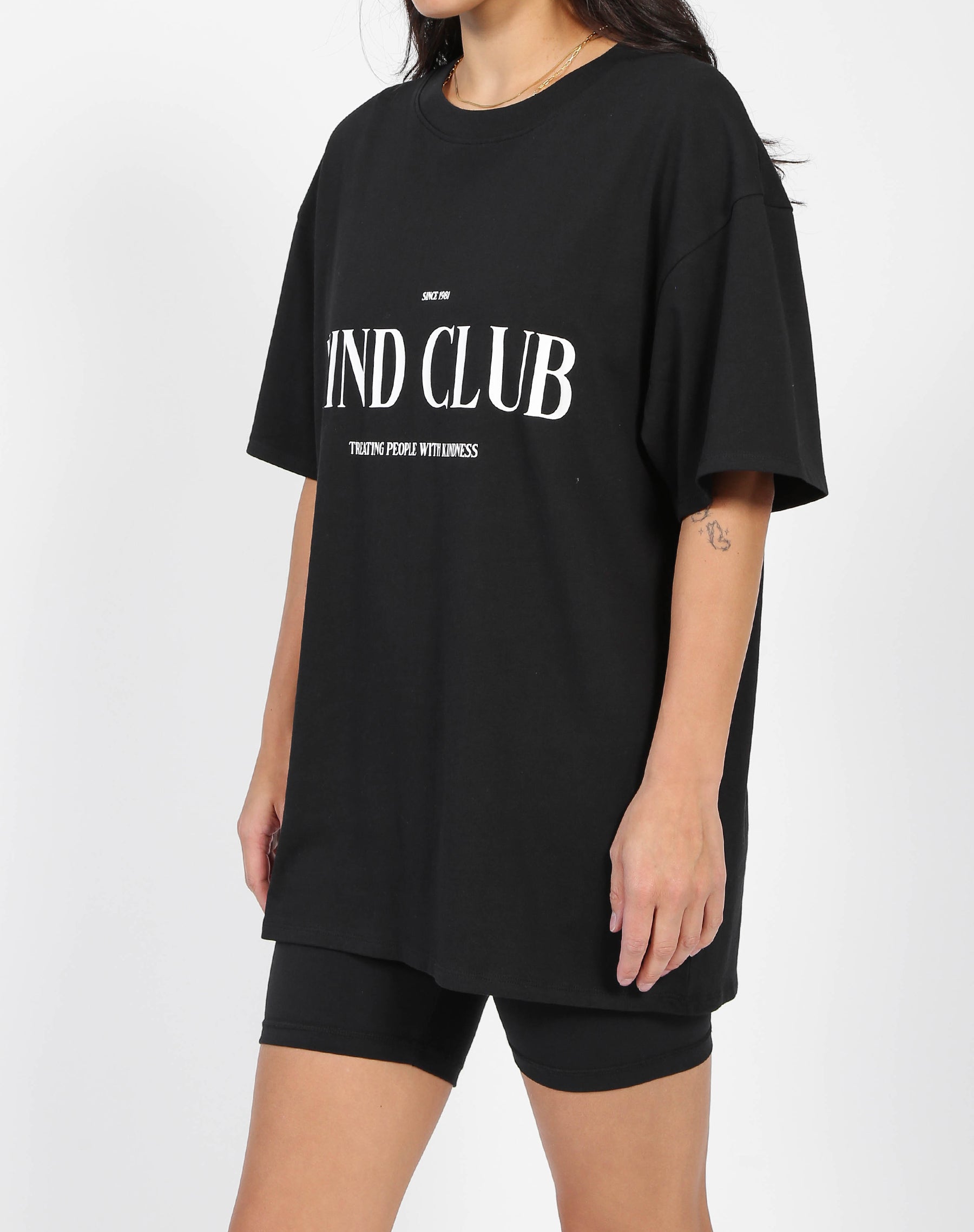The "KIND CLUB" Oversized Boxy Tee | Black