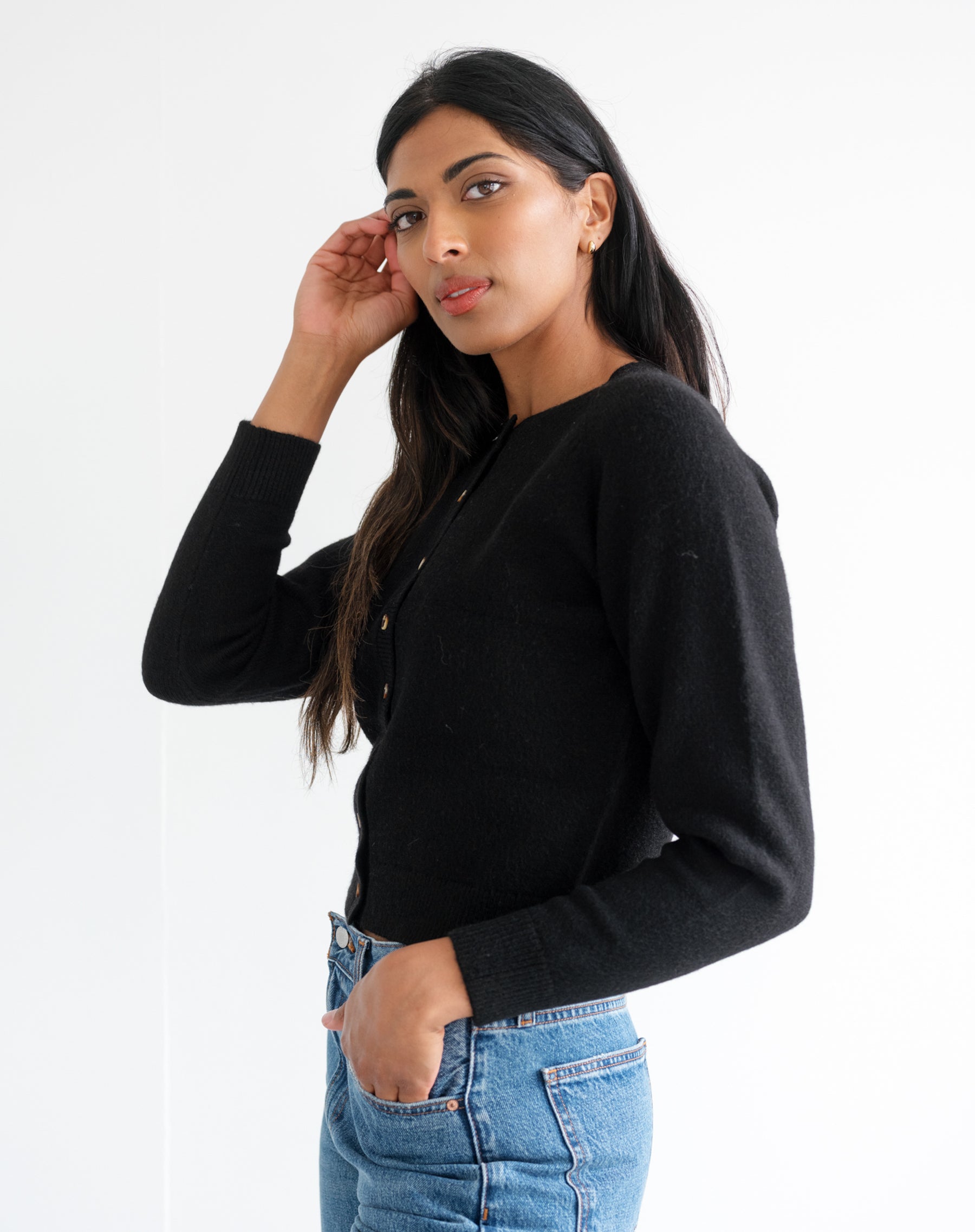 Little Sister Cardigan – BRUNETTE The Label