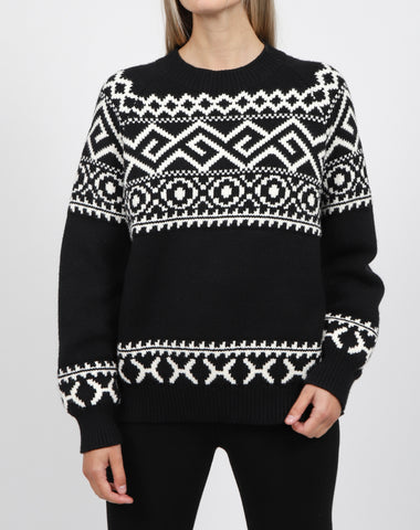 The 'Adele' Cable Knit Big Sister Sweater | Black