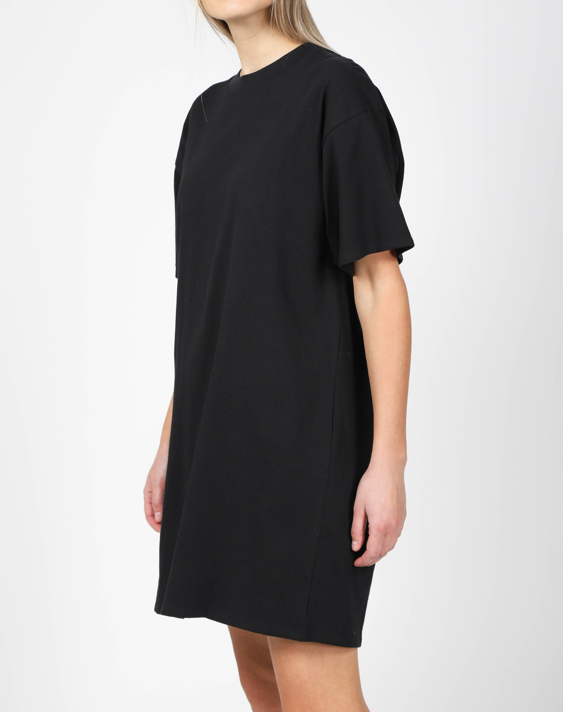 The Oversized Boxy Tee Dress | Black