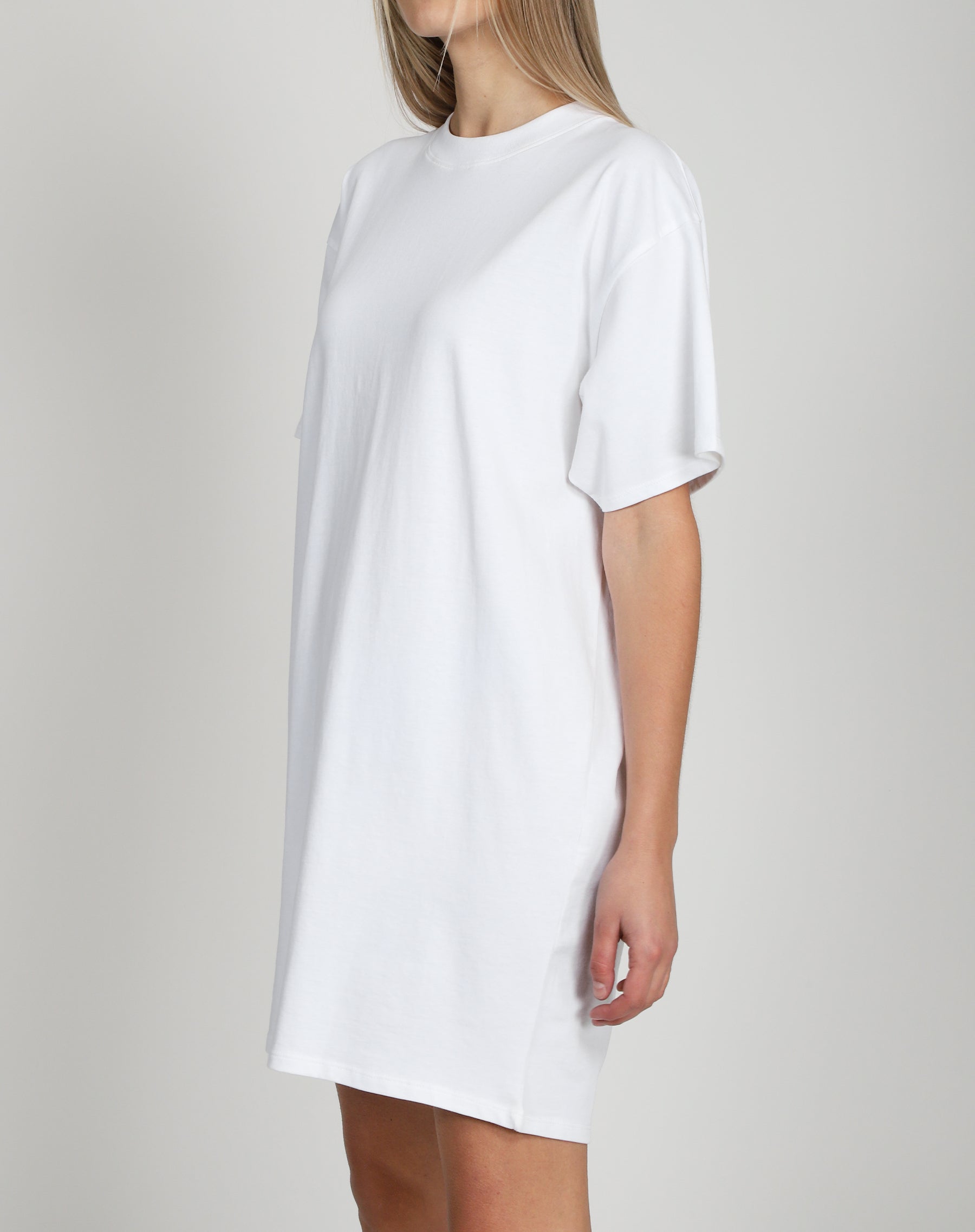 The Oversized Boxy Tee Dress | White