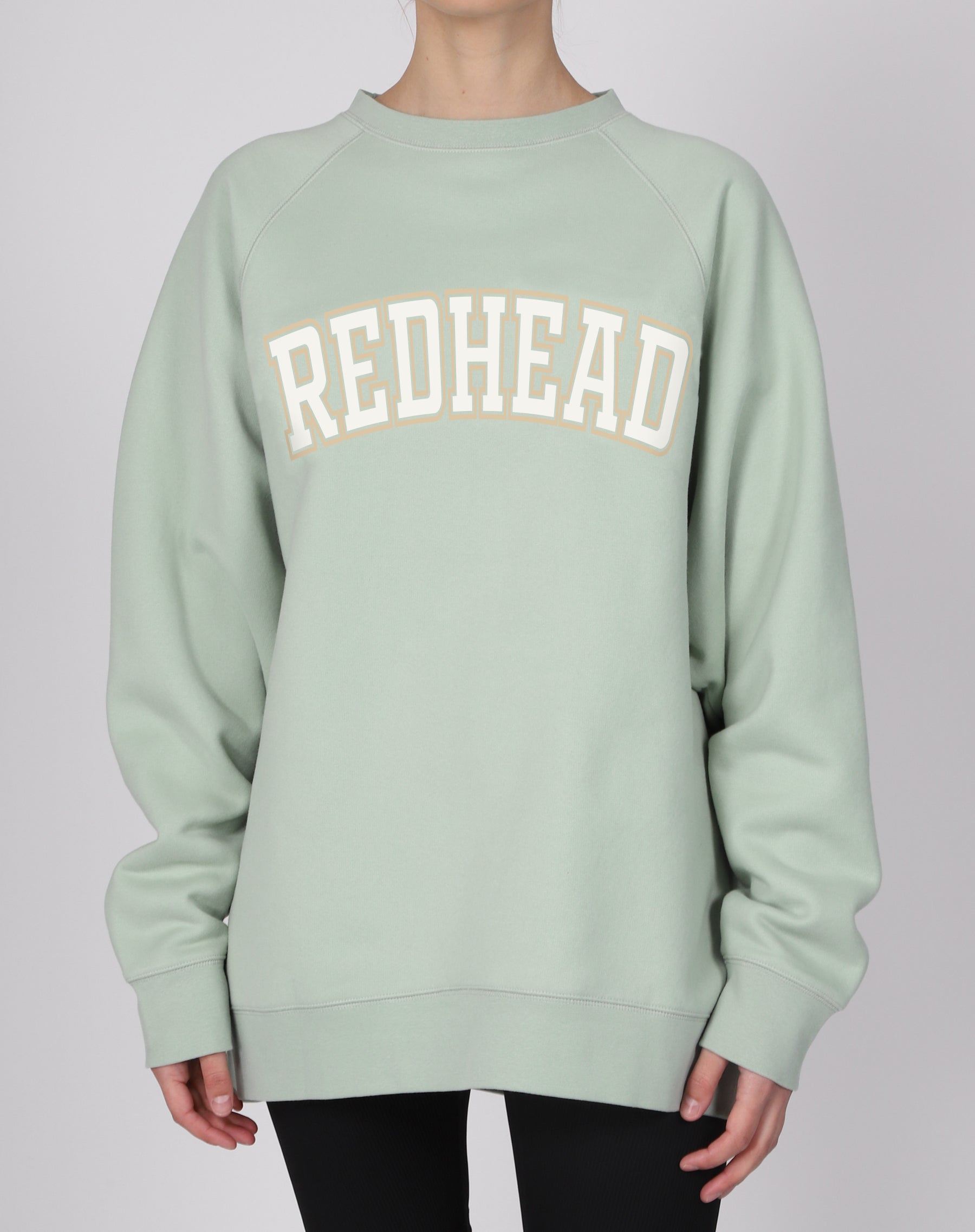 The "REDHEAD" Not Your Boyfriend's Crew Neck Sweatshirt | Sage