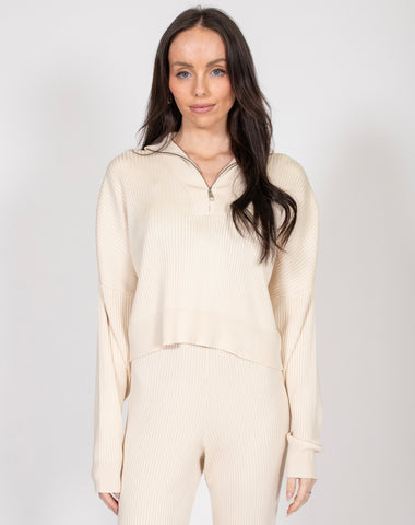 The 'Adele' Cable Knit Big Sister Sweater | Cream