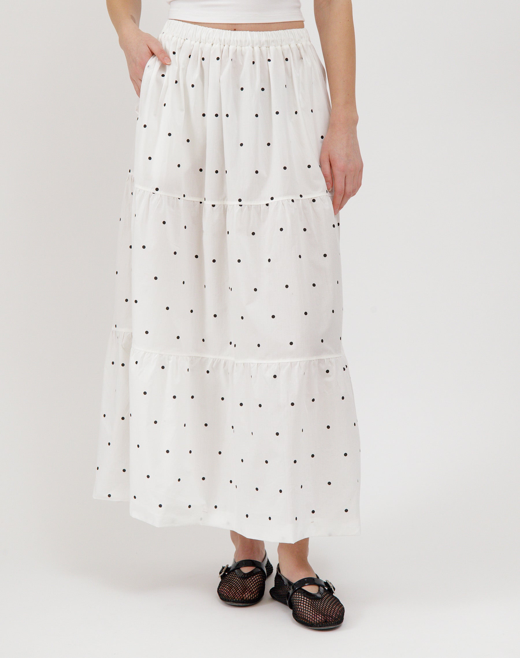 Poplin Tiered Skirt