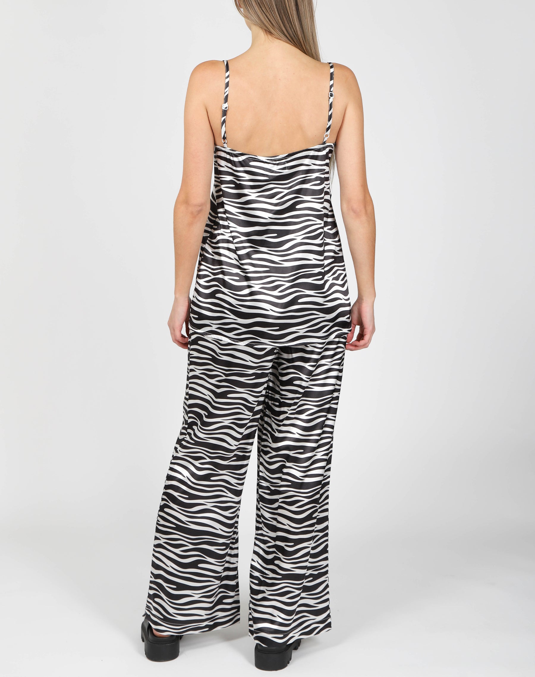 The "DIANA" Silk Camisole | Zebra