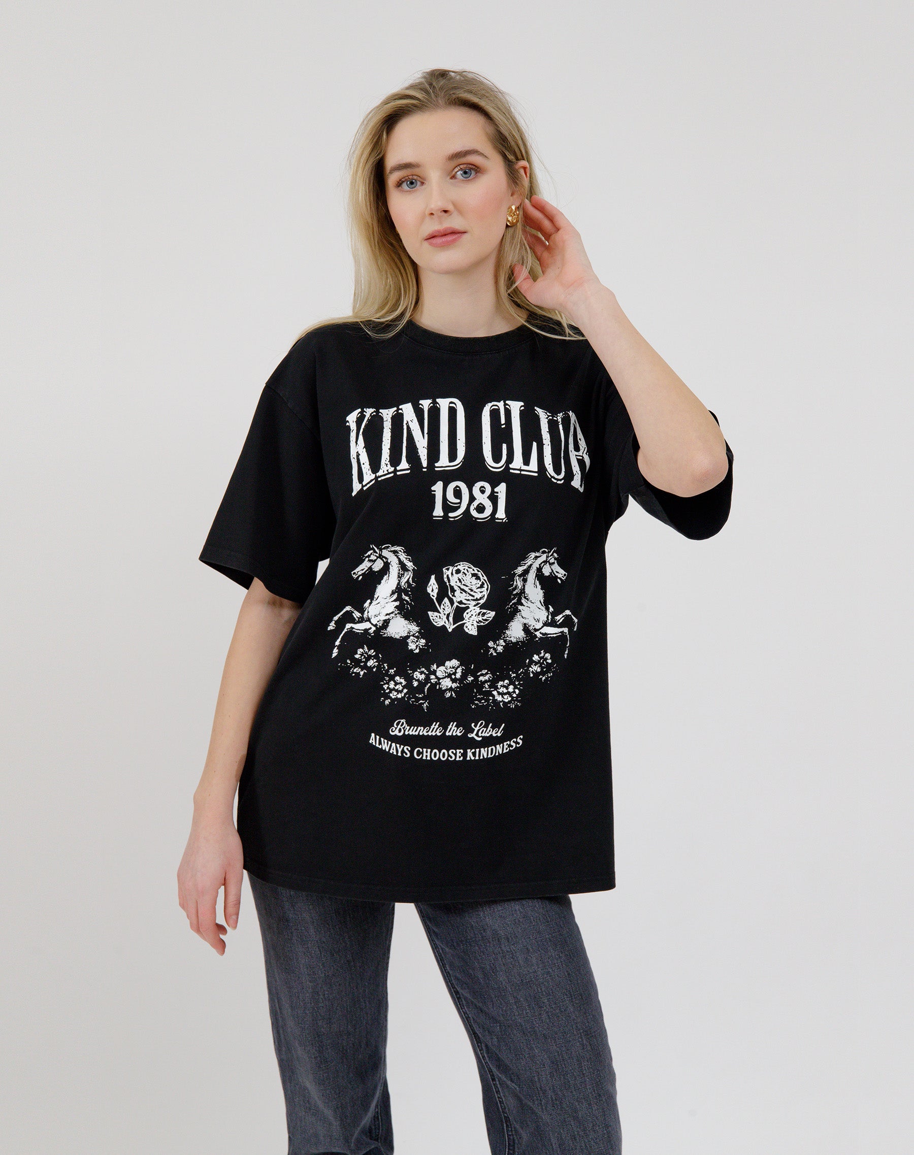 "Kind Club" Oversized Boxy Tee