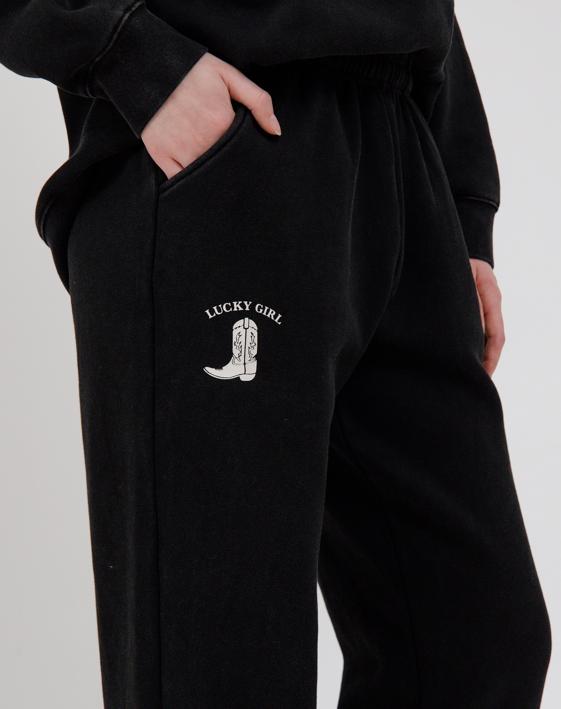 "Lucky Girl" Oversized Jogger