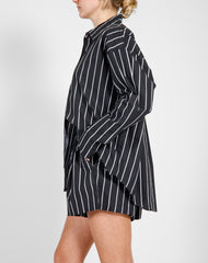 The Striped Button Up Shirt | Black & White