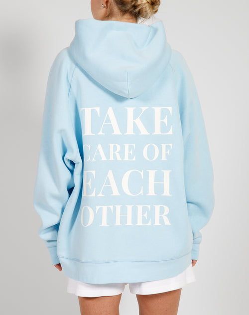 The "TAKE CARE" Not Your Boyfriend's Hoodie | Baby Blue