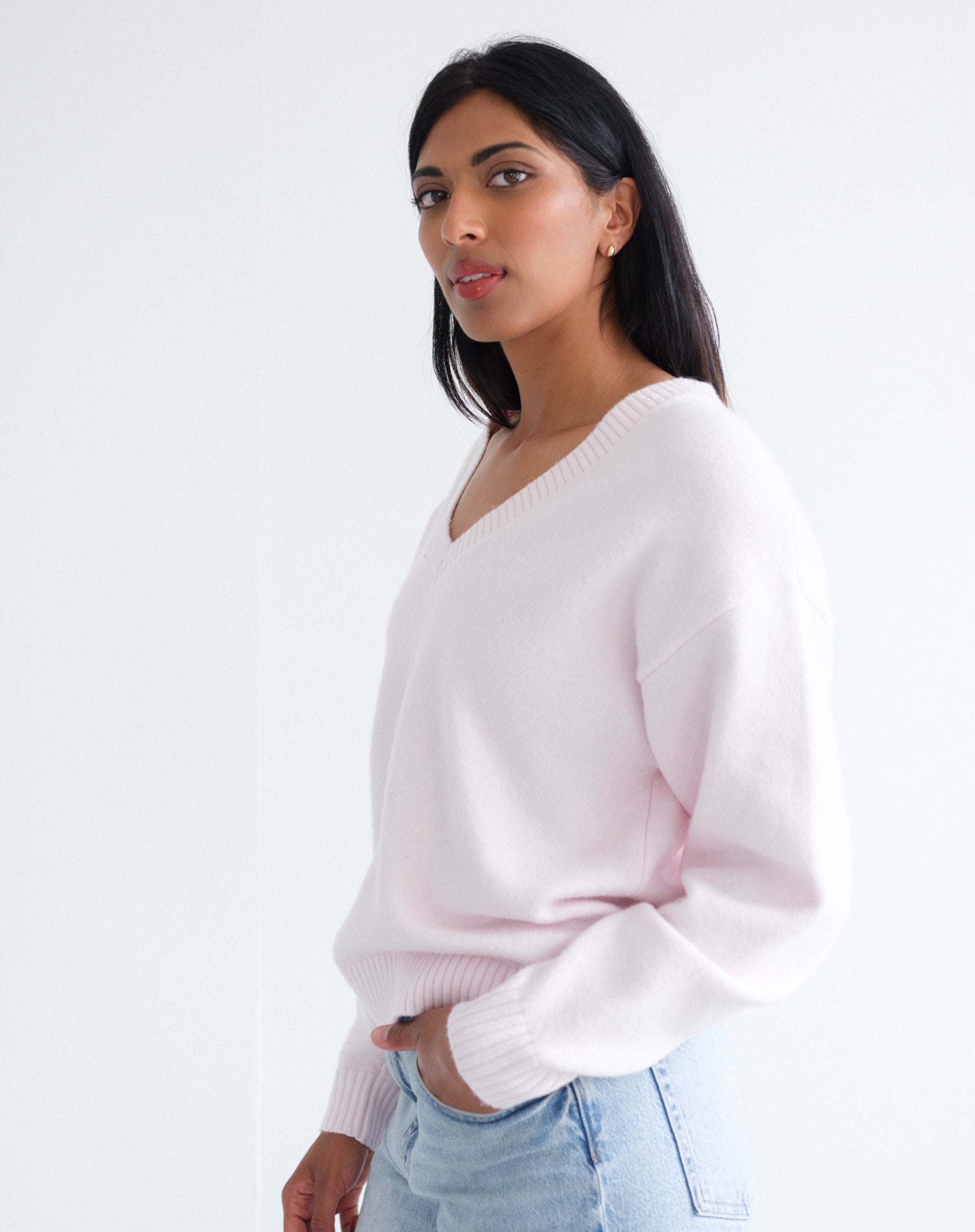 V-Neck Boxy Sweater