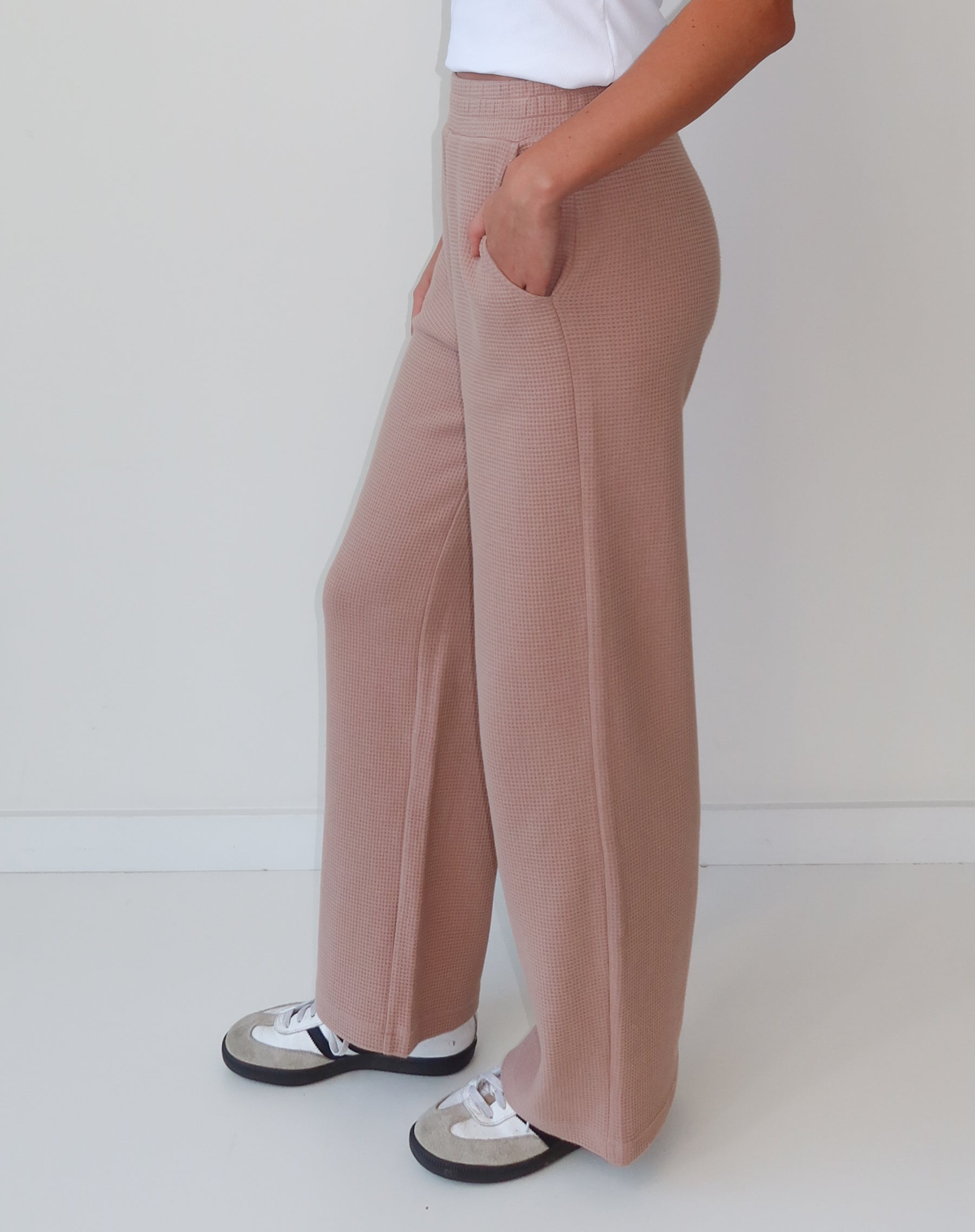 Waffle Wide Leg Pant