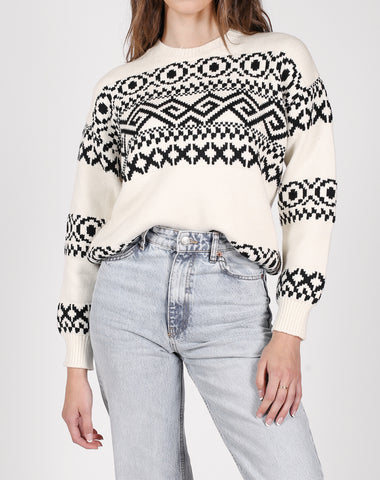 The 'Adele' Cable Knit Big Sister Sweater | Cream