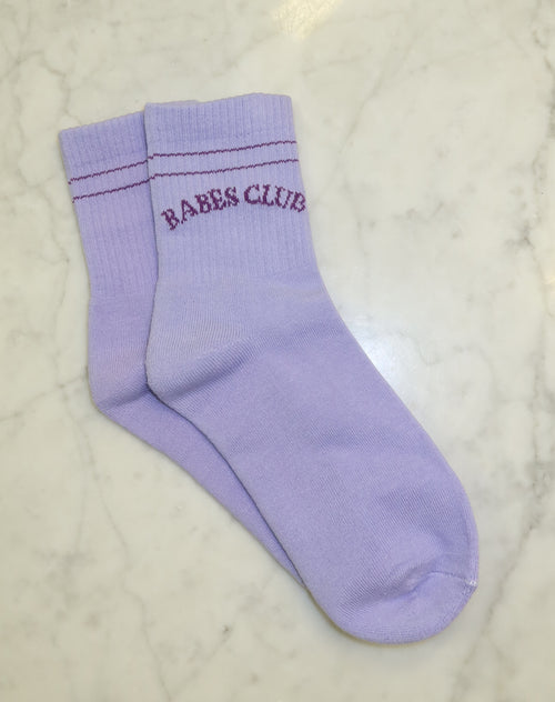 The "BABES CLUB" Socks | Lilac