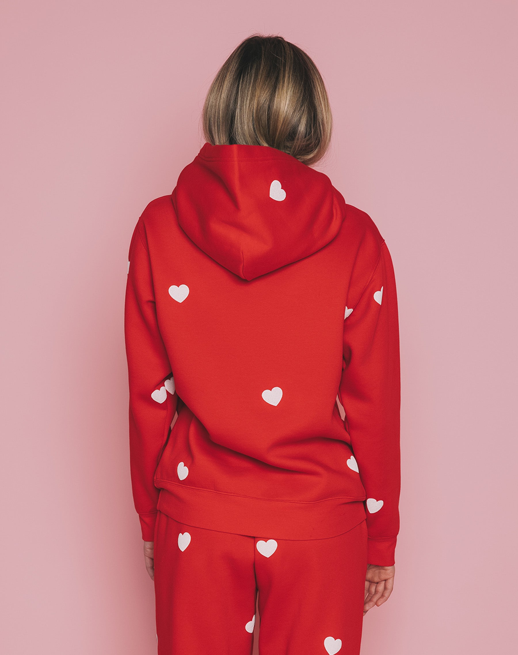All Over Heart Classic Hoodie – BRUNETTE The Label