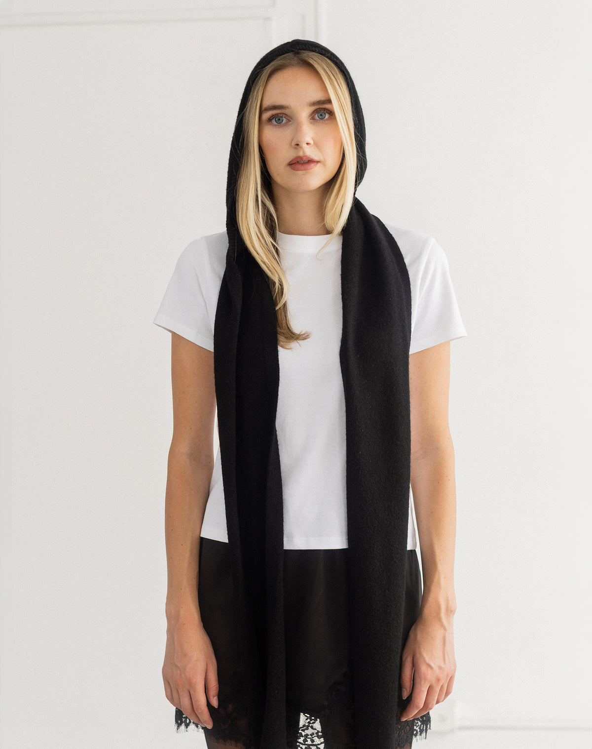 Knit Hooded Scarf