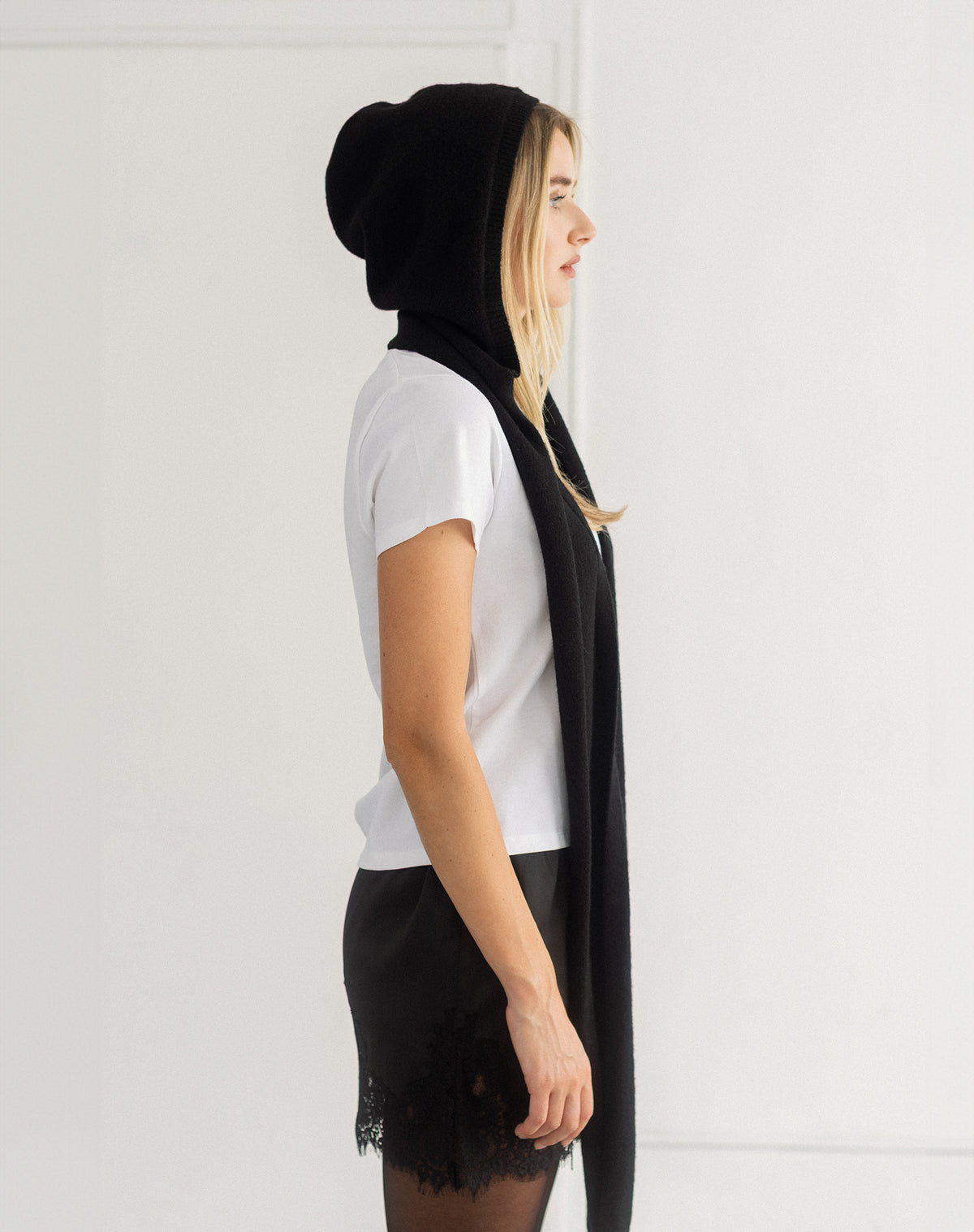 Knit Hooded Scarf