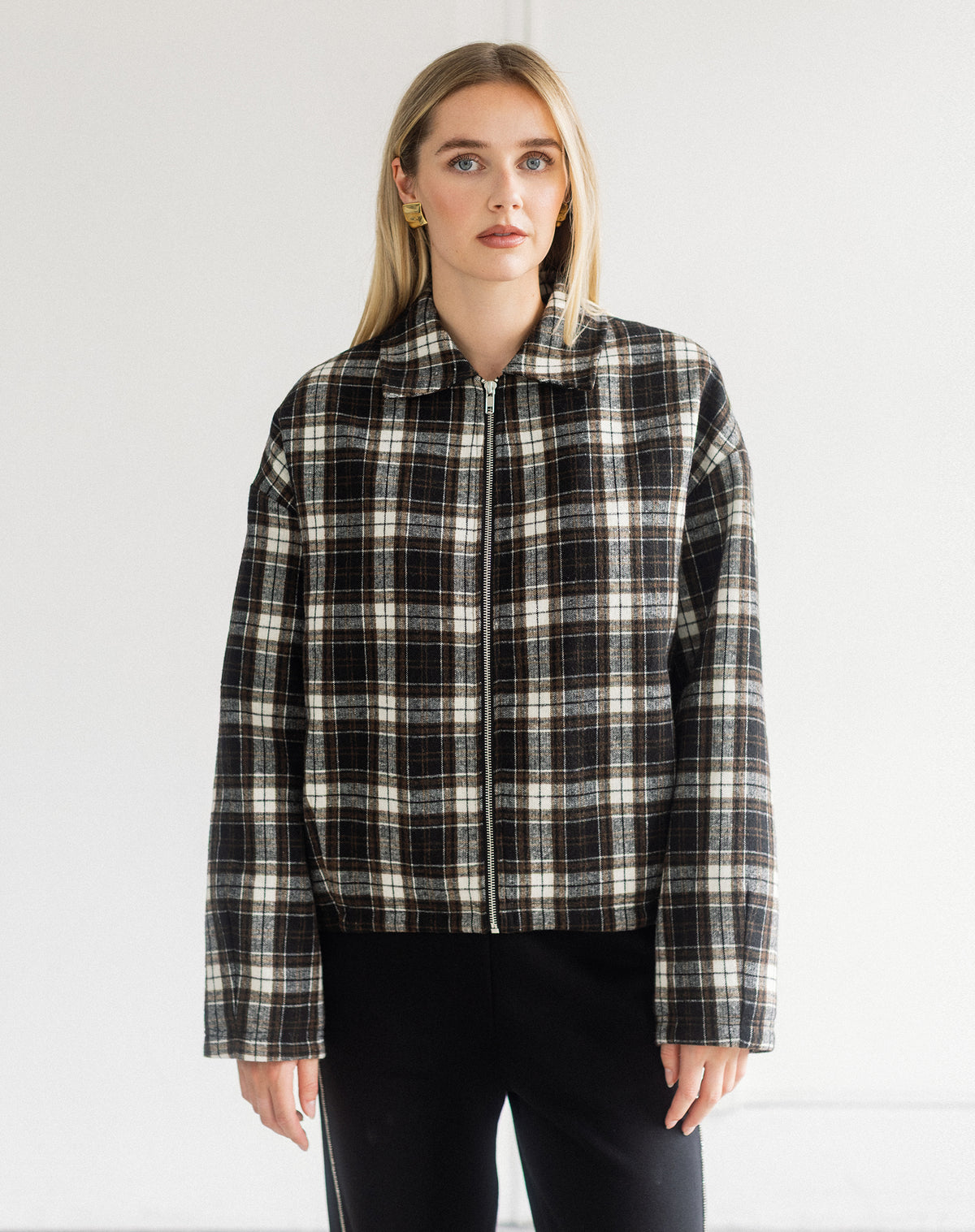 Plaid Bubble Jacket
