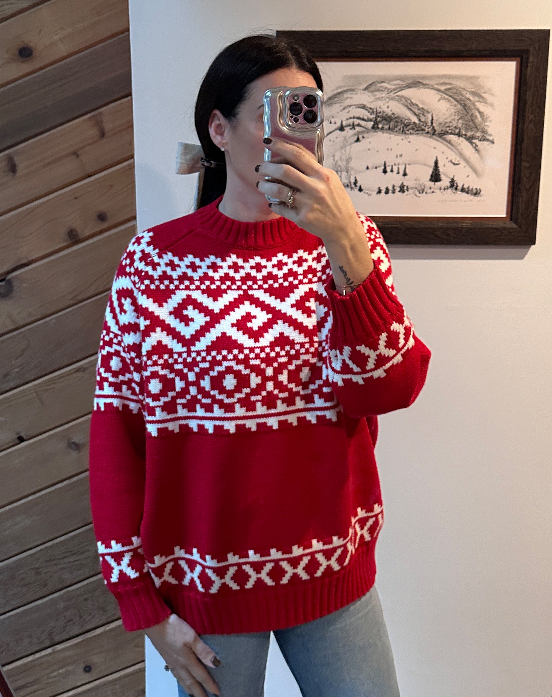 The Fair Isle Knit Sweater | Crimson