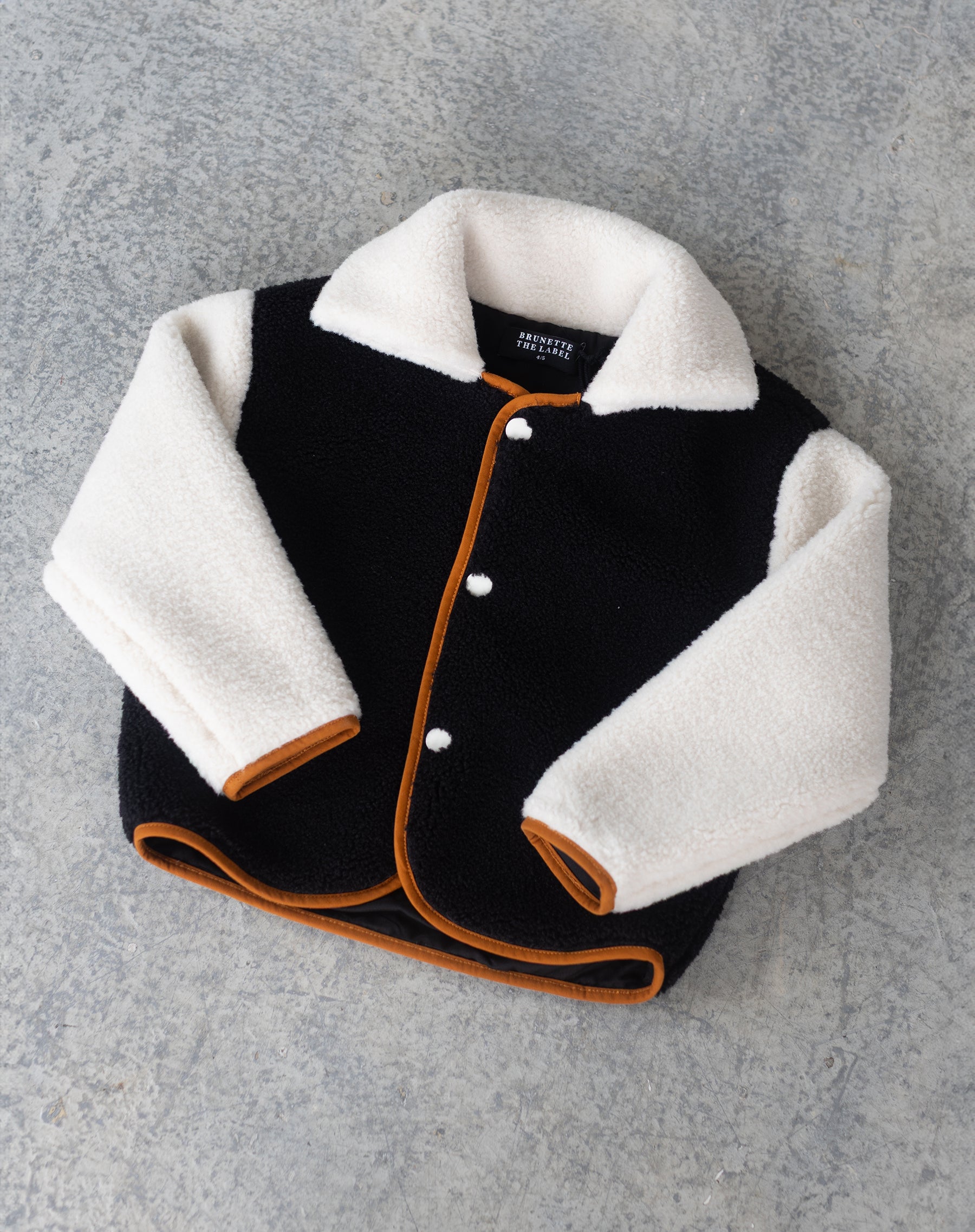 Kids Colour Block Sherpa Jacket