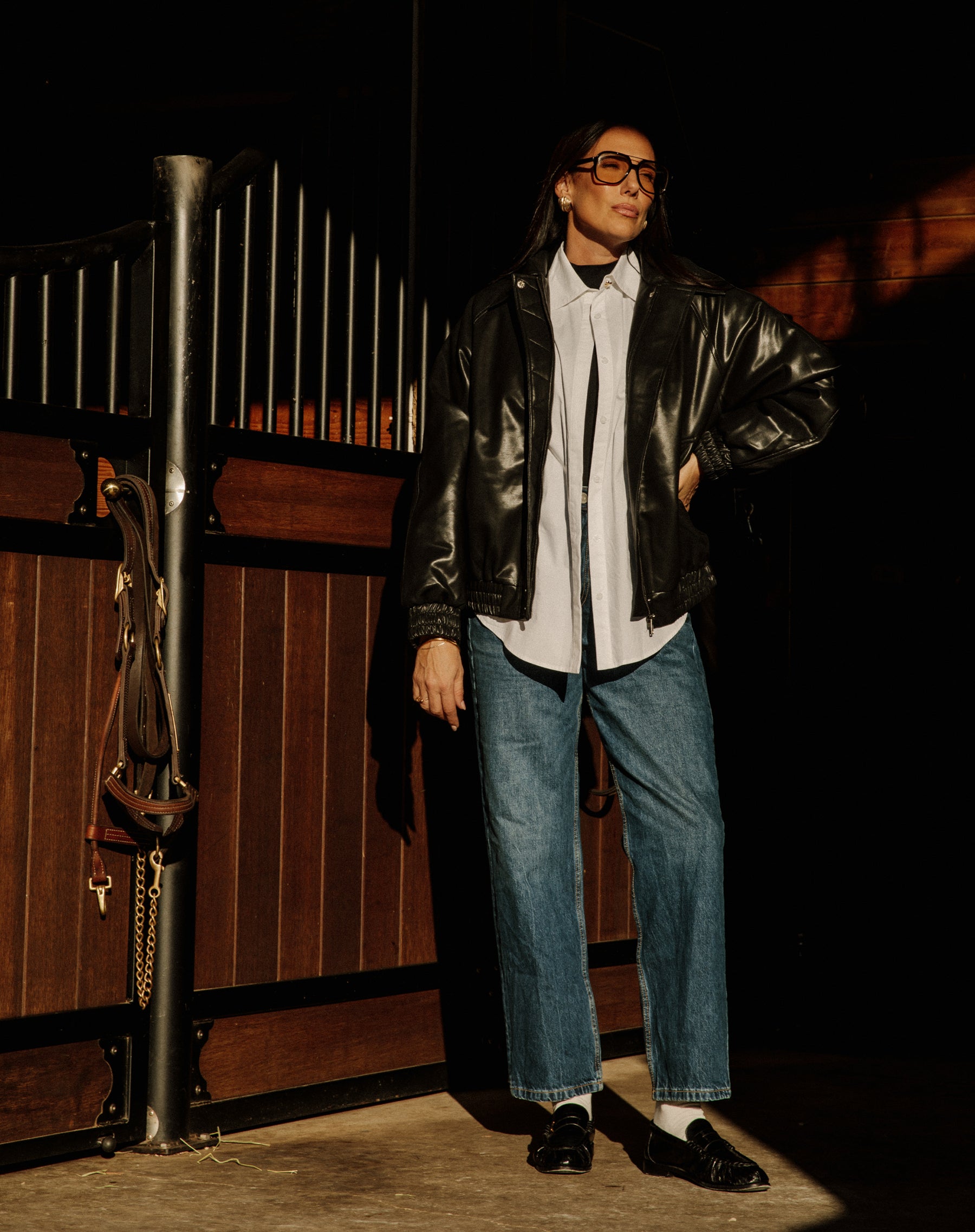 Oversized Vegan Leather Bomber – BRUNETTE The Label