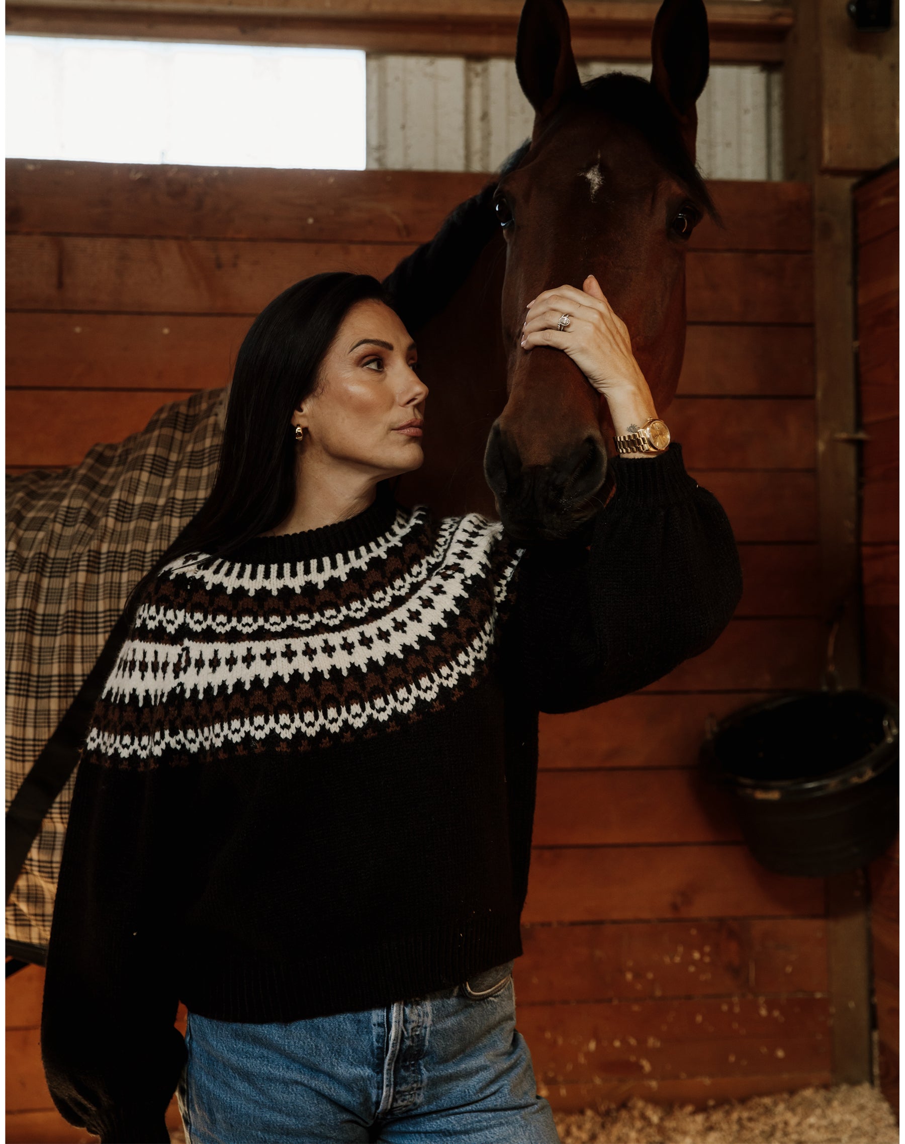 Fair Isle Jacquard Sweater – BRUNETTE The Label
