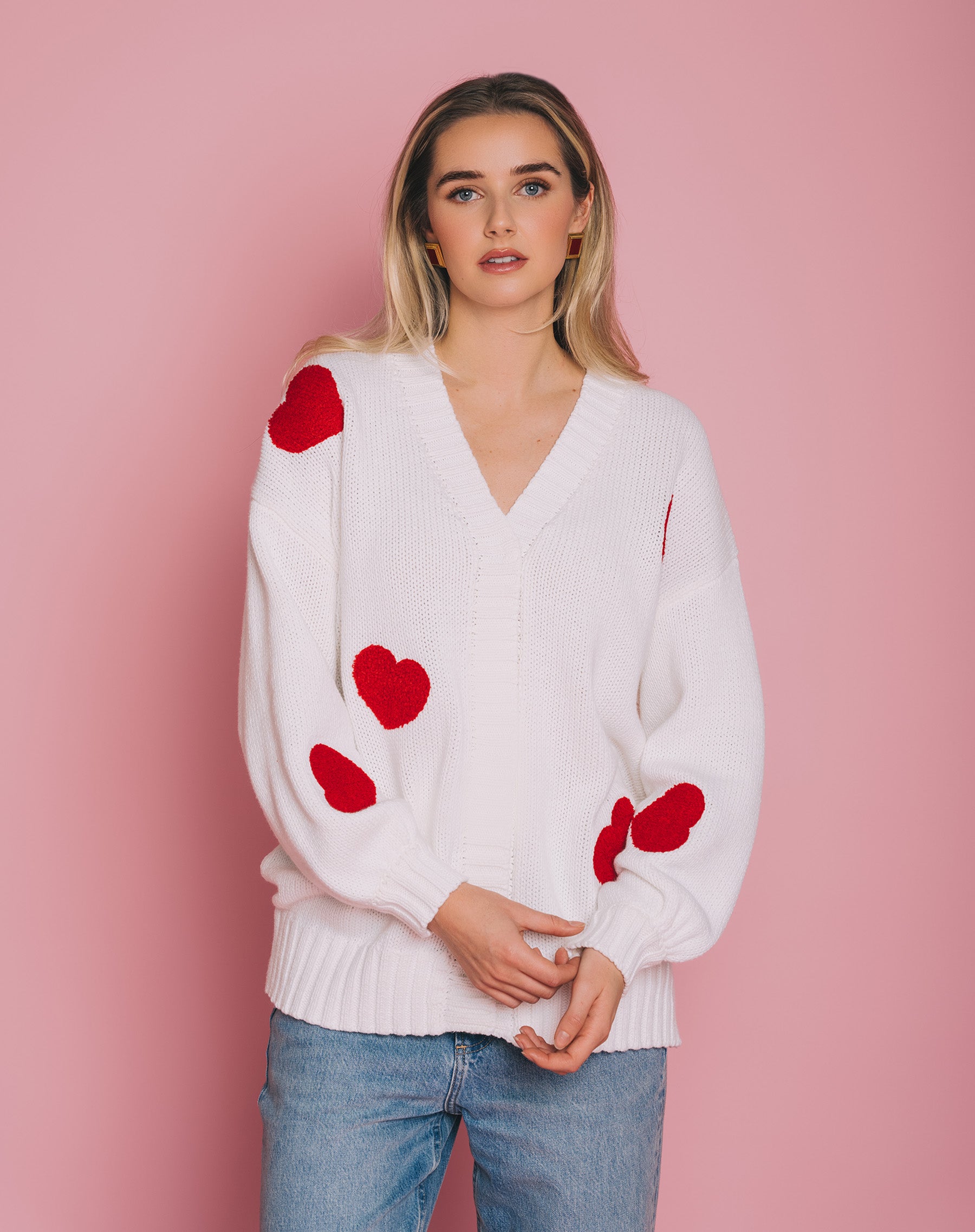 Heart Oversized Cardigan – BRUNETTE The Label