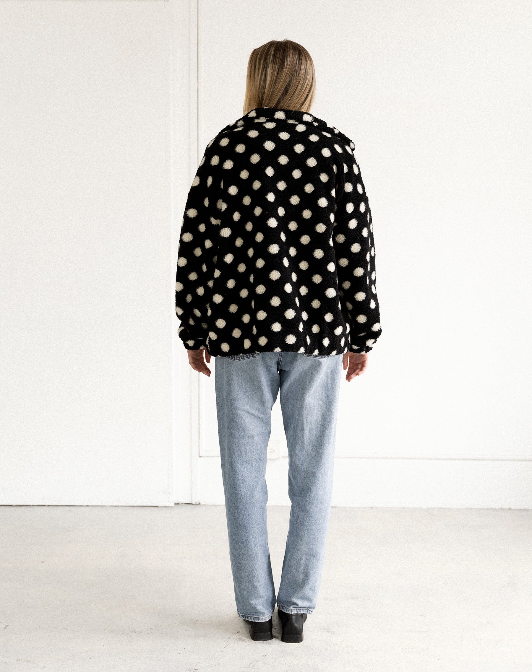 Polka Dot Sherpa Jacket