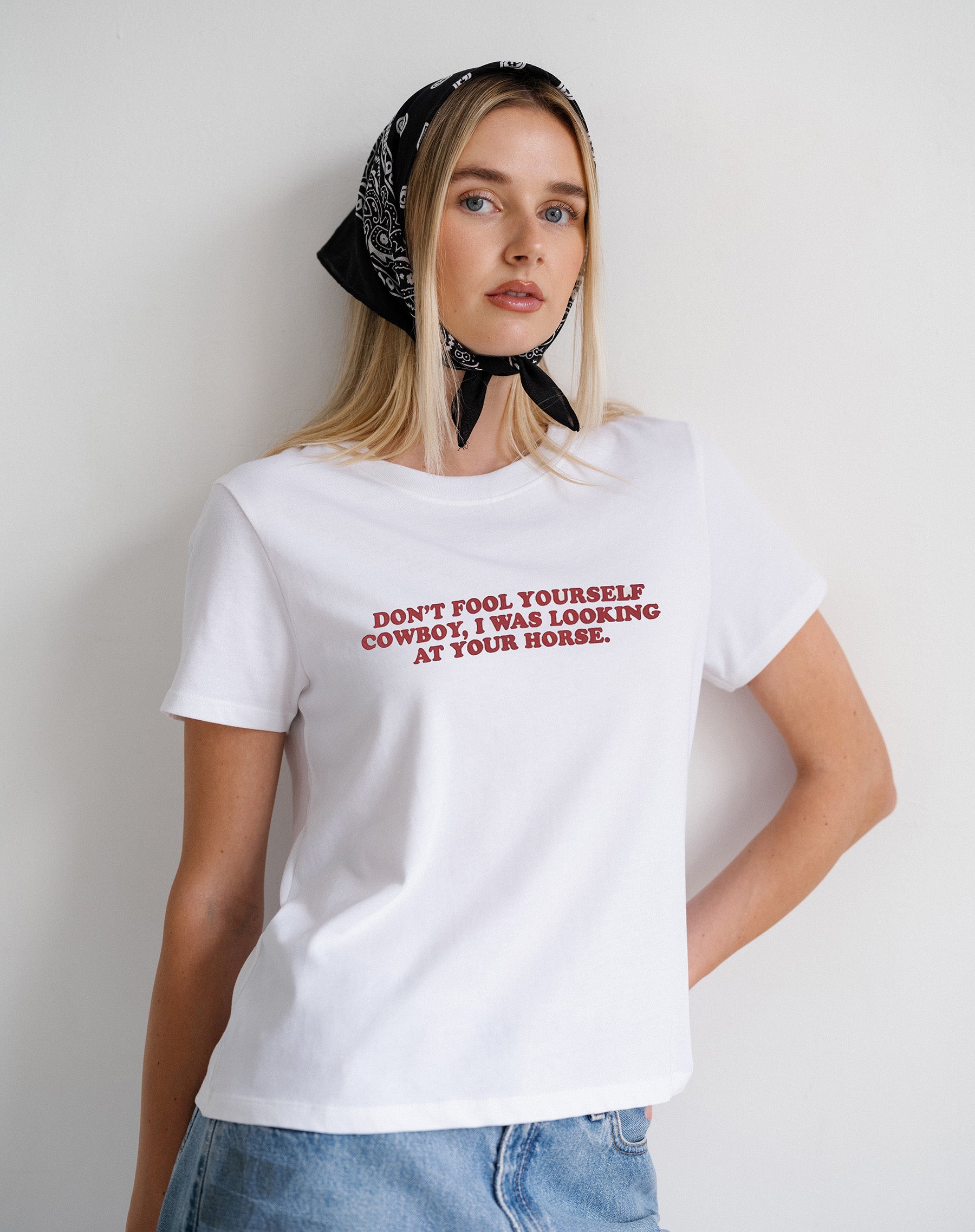 "Don't Fool Yourself Cowboy" Paris Tee