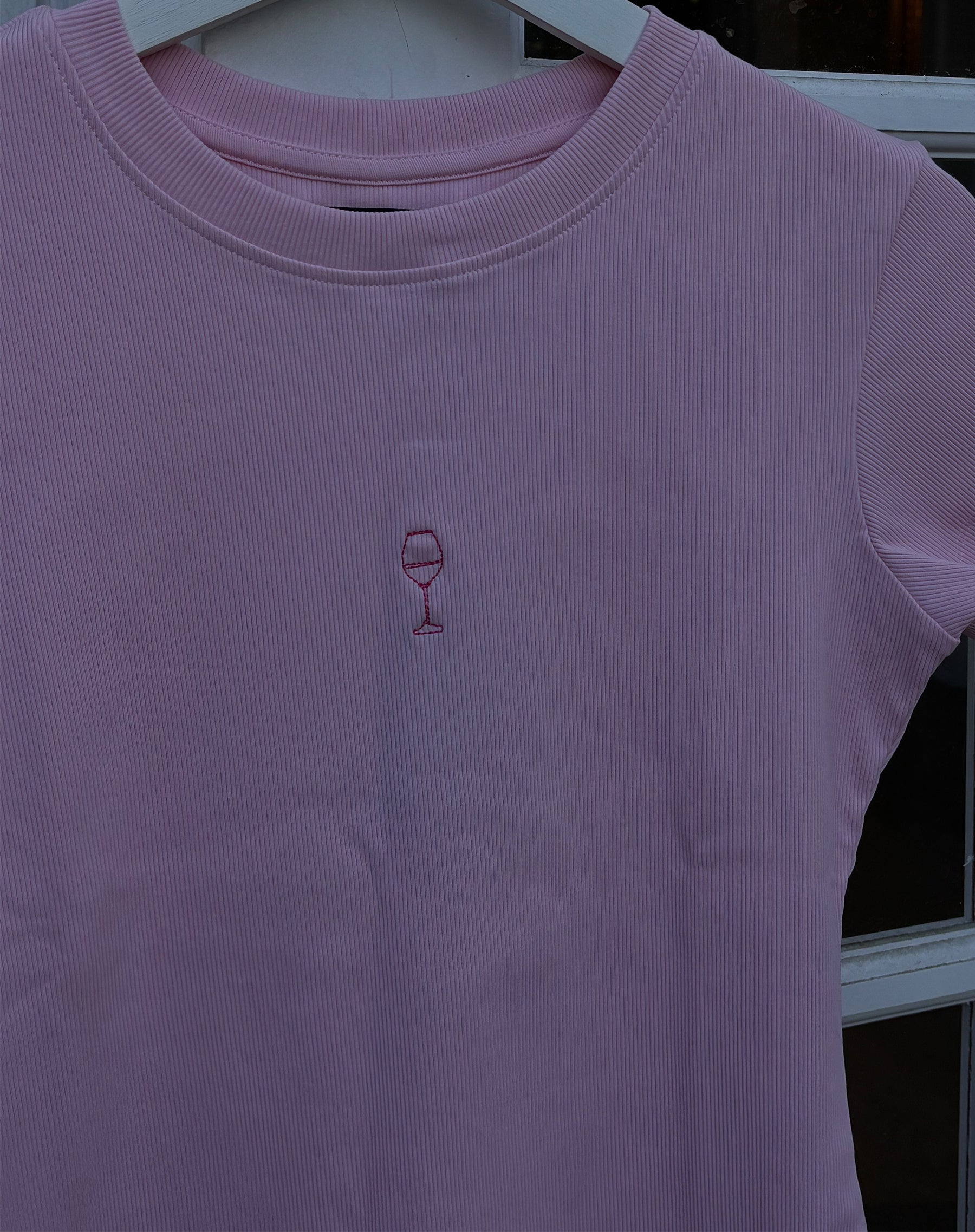 Wine Glass Ribbed Tee