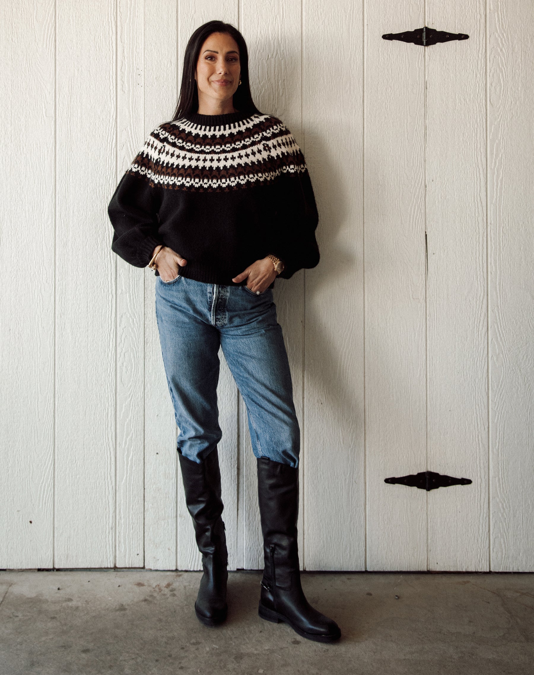 Fair Isle Jacquard Sweater – BRUNETTE The Label