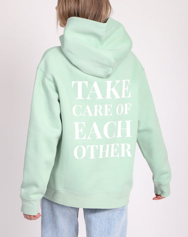 The "PROTECT YOUR PEACE" Big Sister Hoodie | Almond Milk & Fuchsia