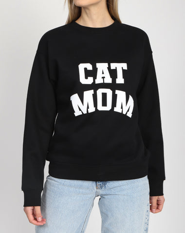The "DOG MOM" Classic Crew Neck Sweatshirt | Black